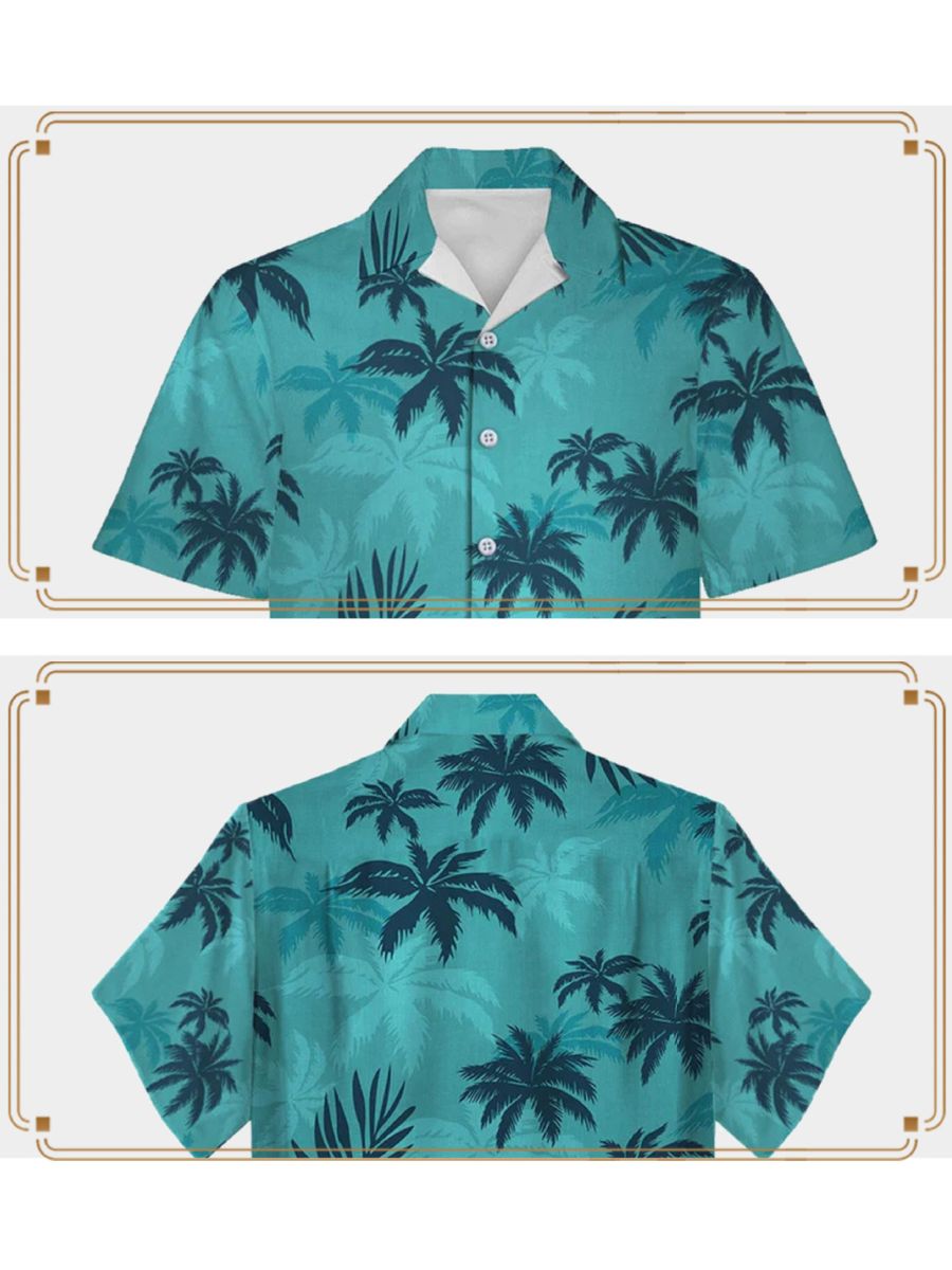 Men's Tropical Print Shirt w/ Jeans
