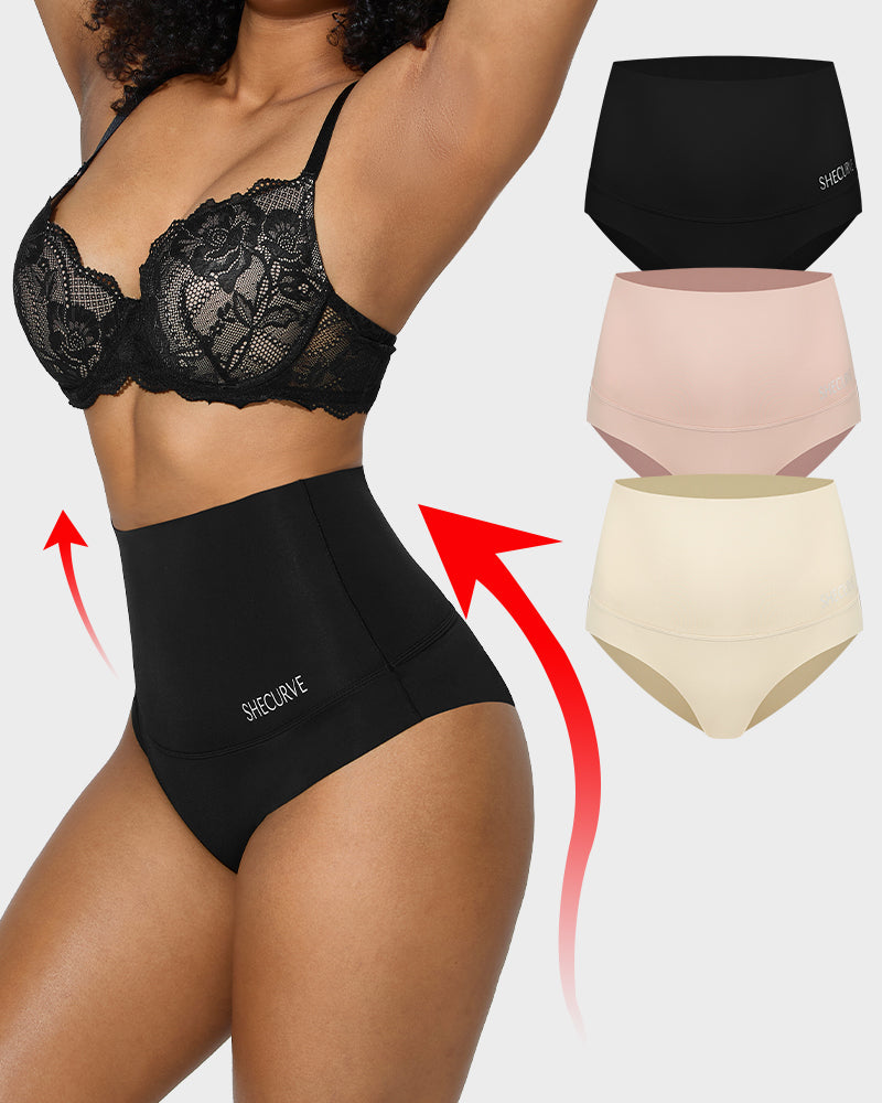 3-Pack High Waisted Tummy Control Panties