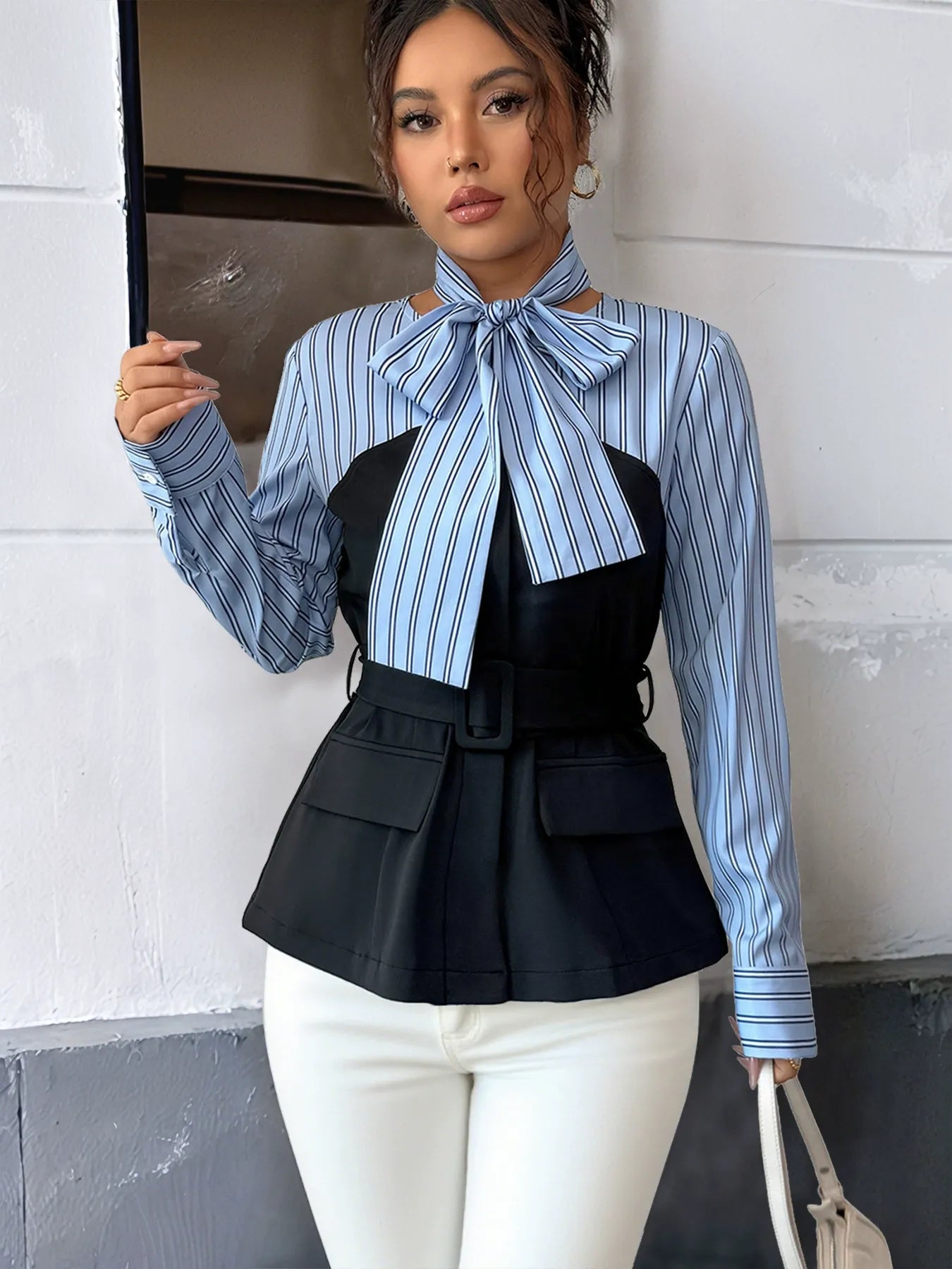 Faux Two-Piece Shirt Top
