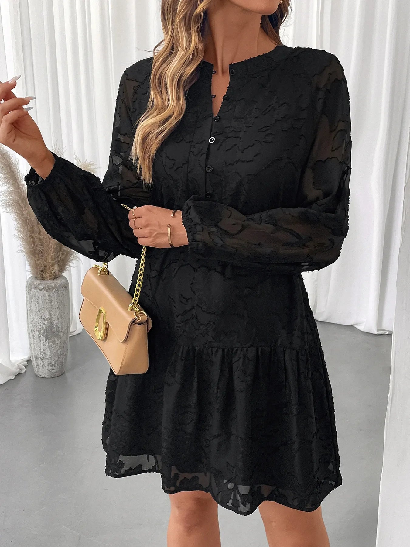 Versatile Lace Dress With A Waist-Cinching Tie