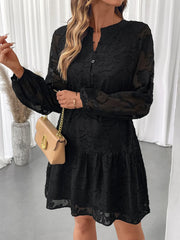 Versatile Lace Dress With A Waist-Cinching Tie