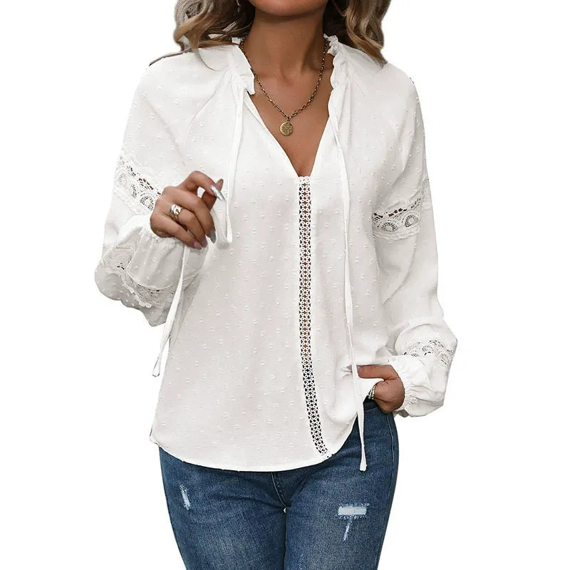 Long-Sleeve Paneled Jacquard Shirt