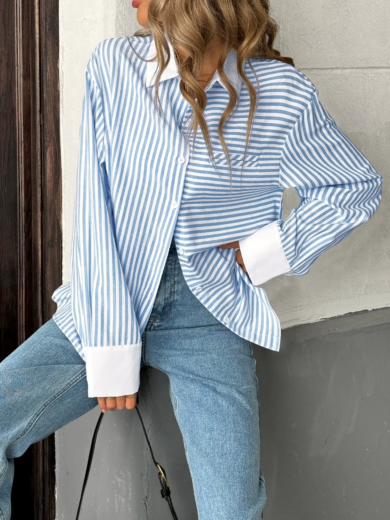 Striped Color-Block Shirt
