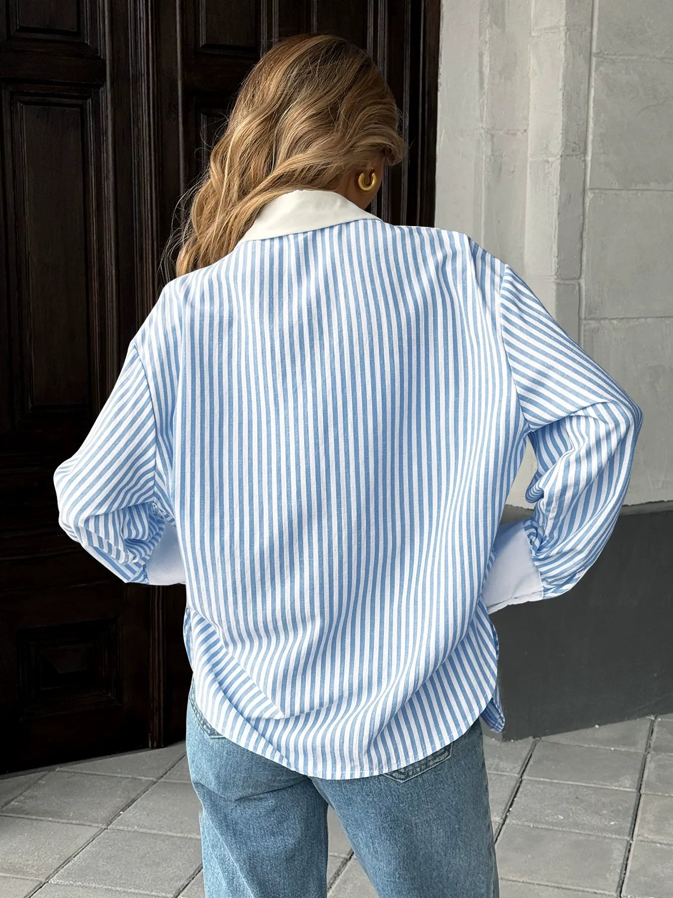Striped Color-Block Shirt