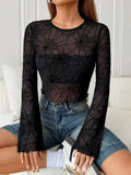 Black Fungus Edge Spider Web T-Shirt