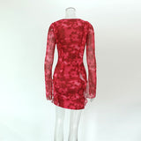 High-Waisted Lace-Up Beachwear Dress