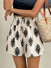 Casual High-Waisted Tie-Front Shorts