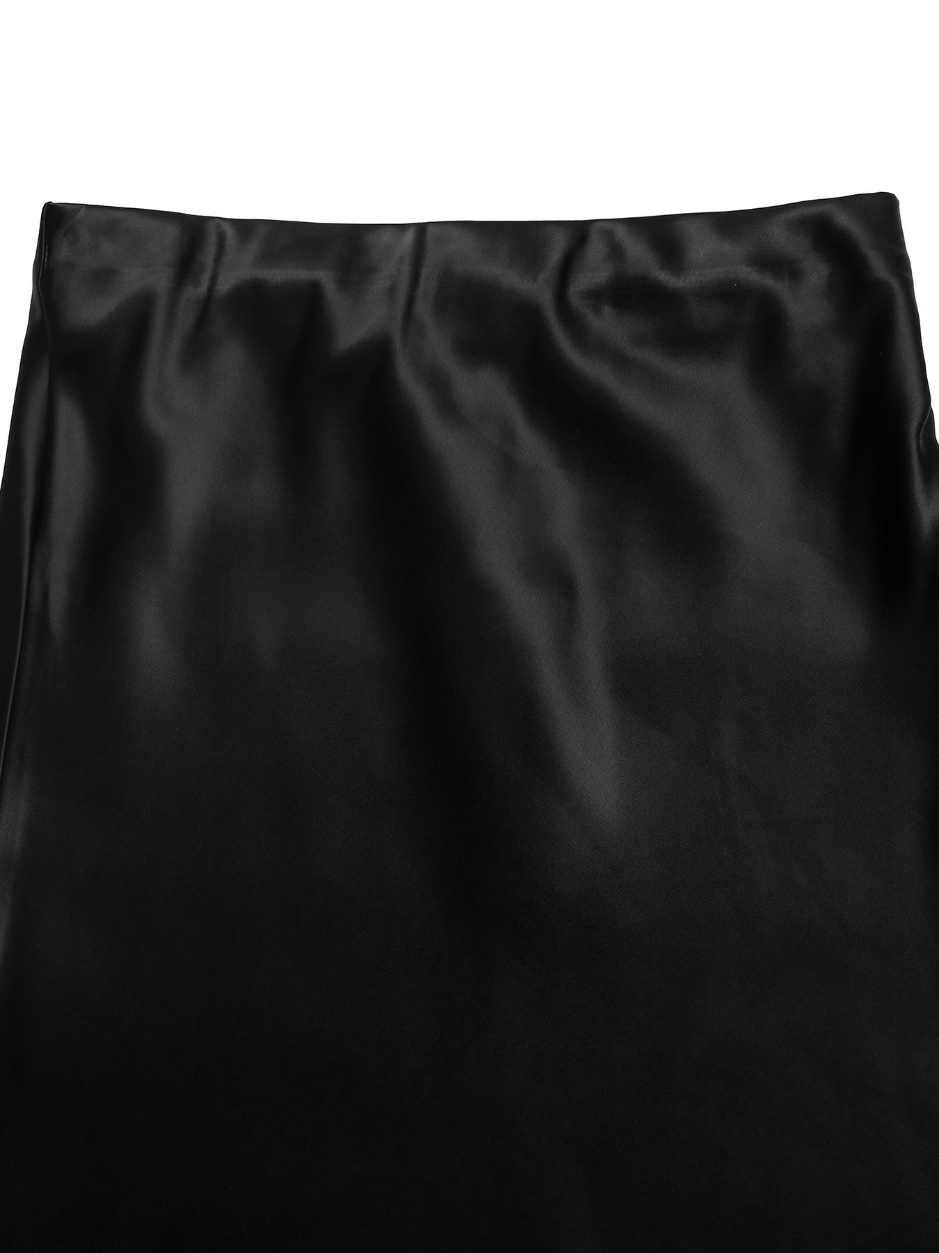 Black Bodycon A-Iine Skirt For Commuting