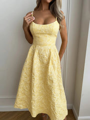 Jacquard Open-Back Dress