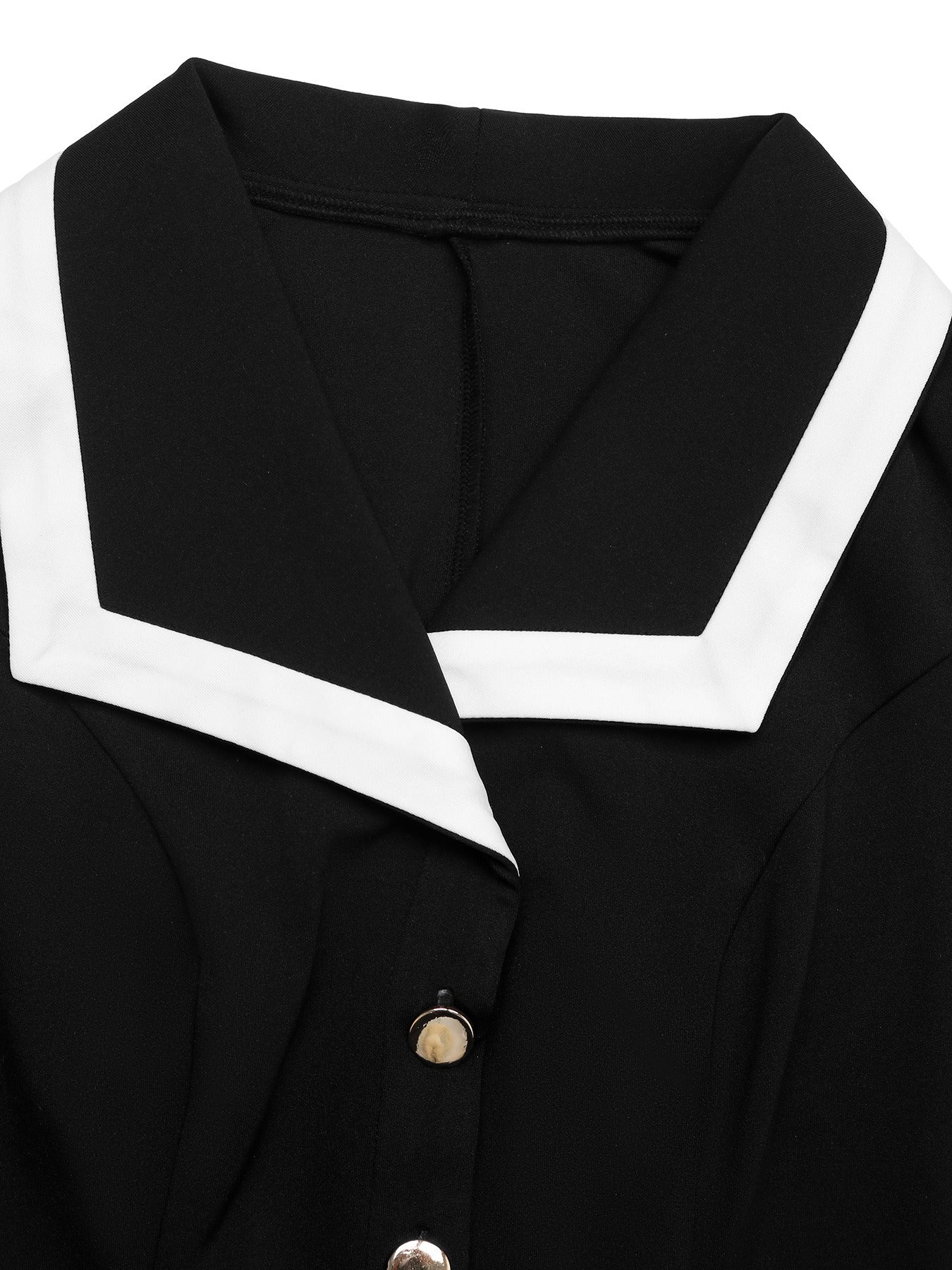 Minimalist Black-And-White Color-Block Fitted Skirt