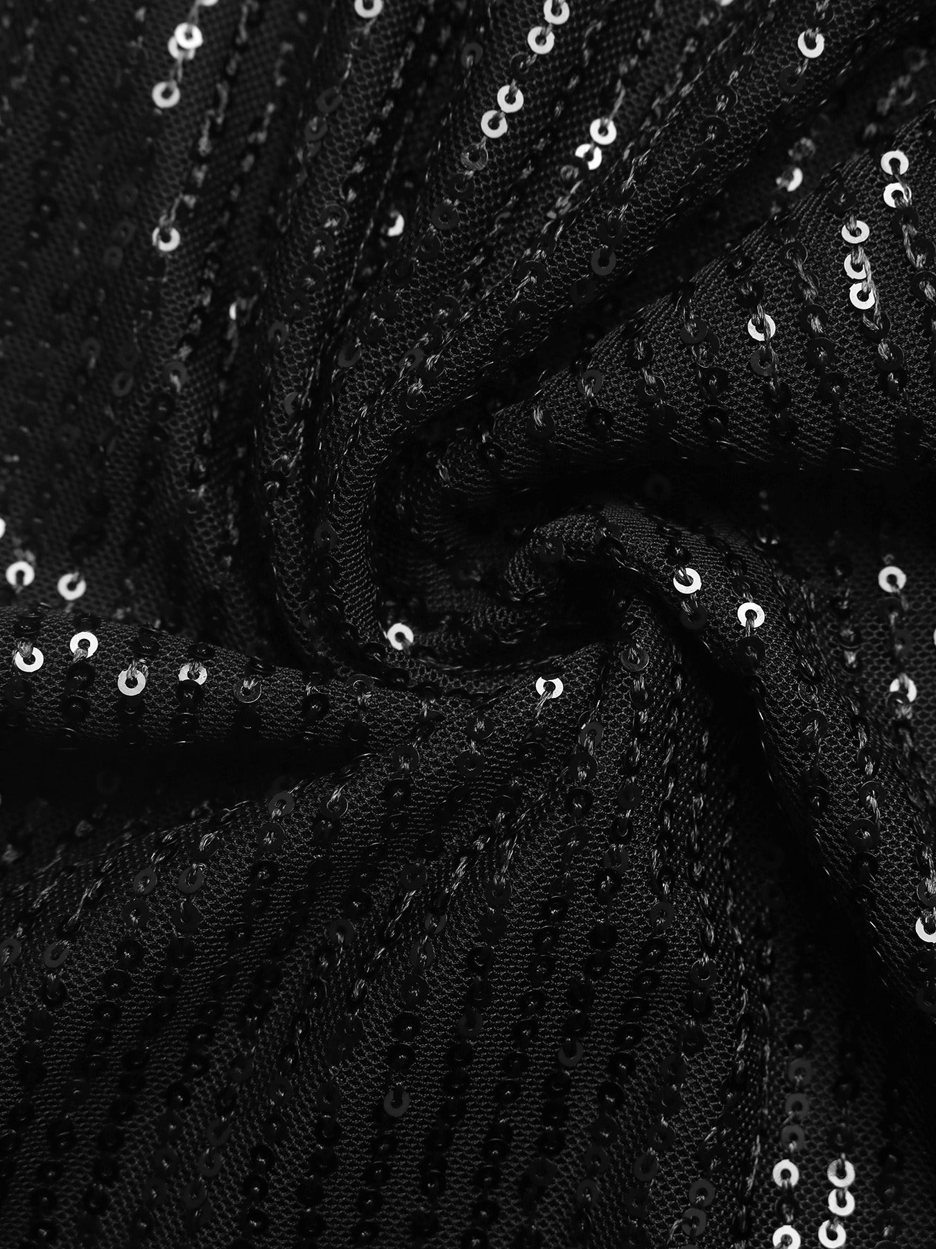 Elastic Waist Sequined Patchwork Trousers
