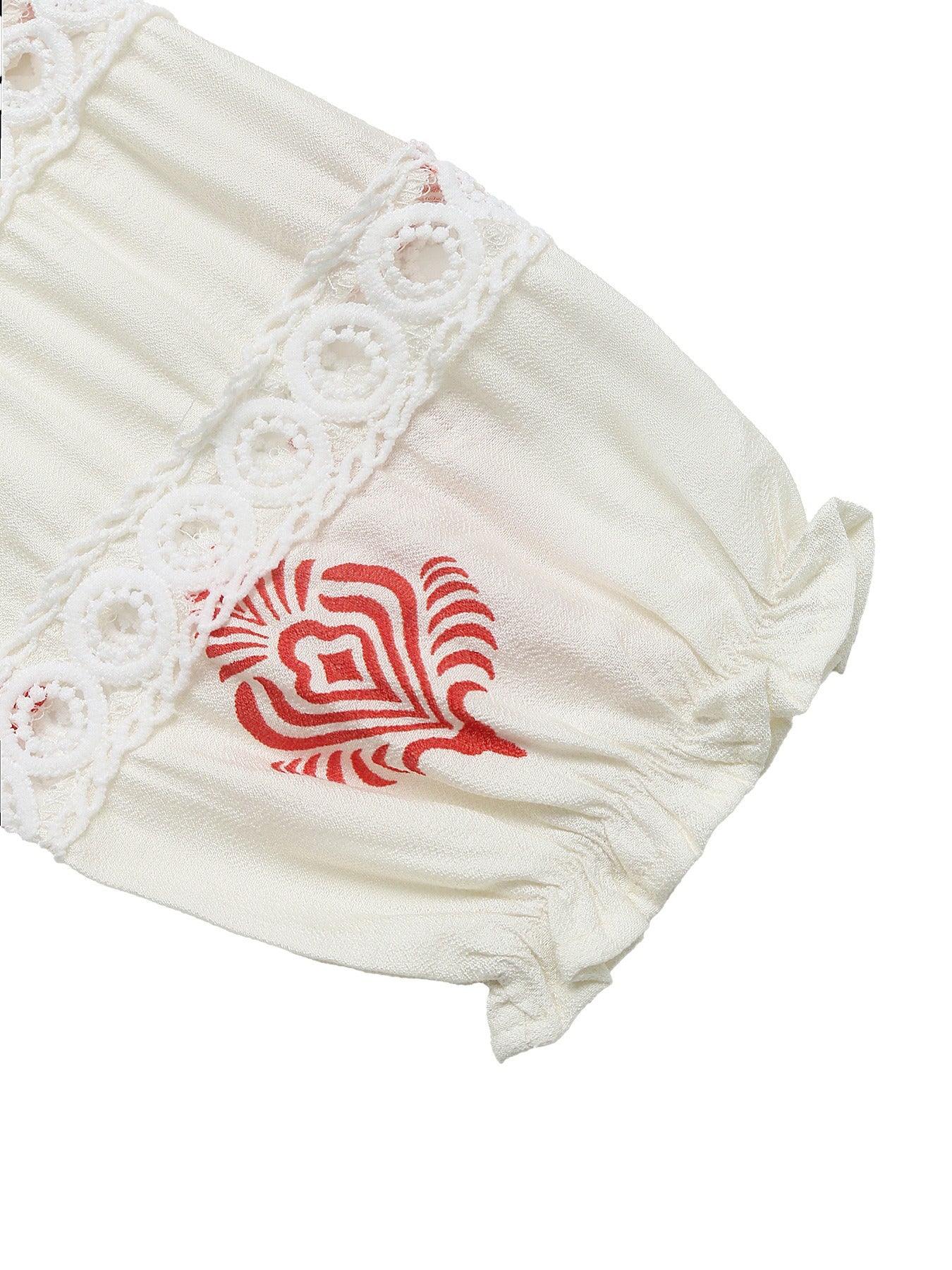 Embroidered Floral Shirt With A Small Stand Collar