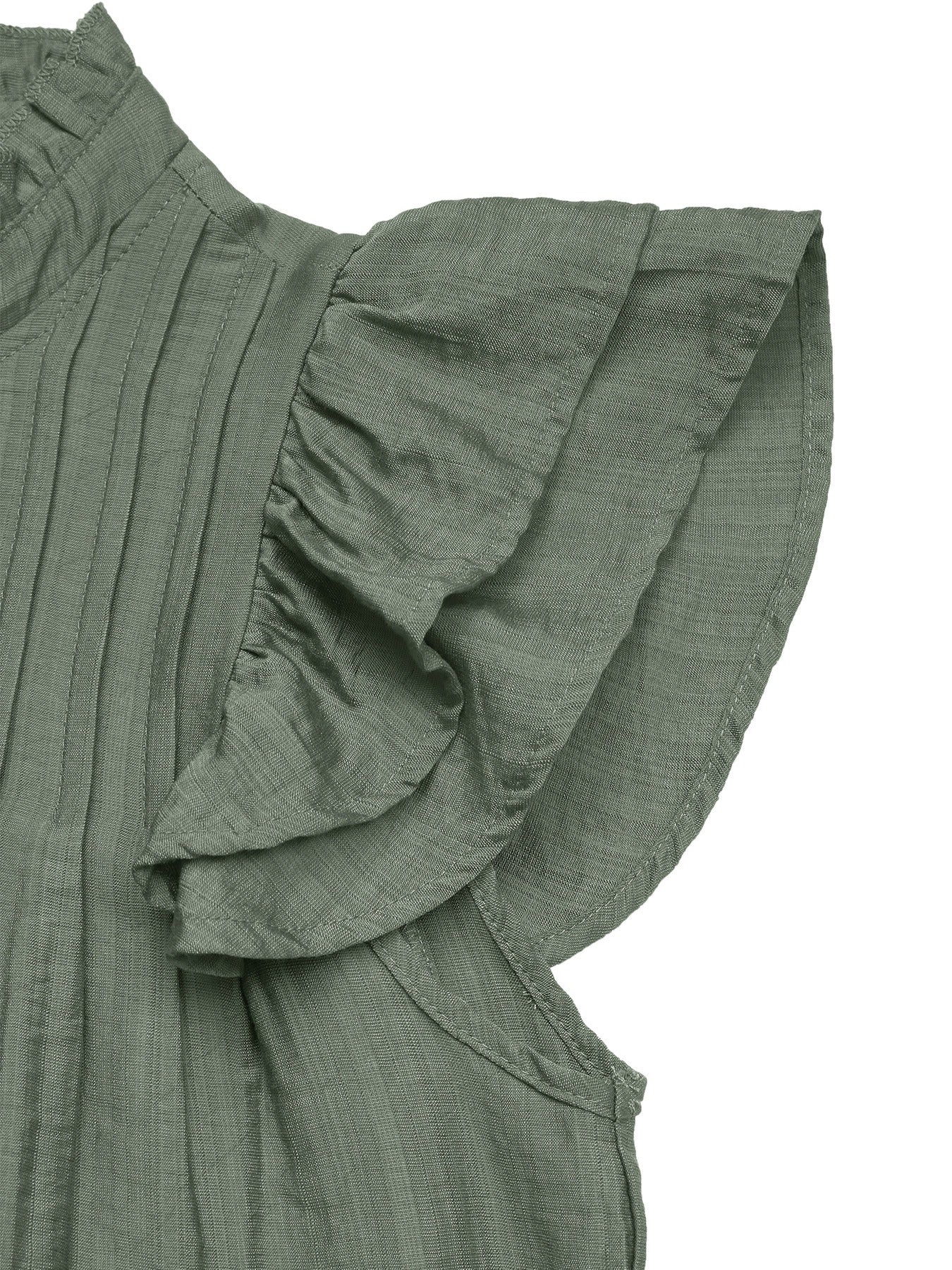 Green Pleated Mini Skirt With Pockets