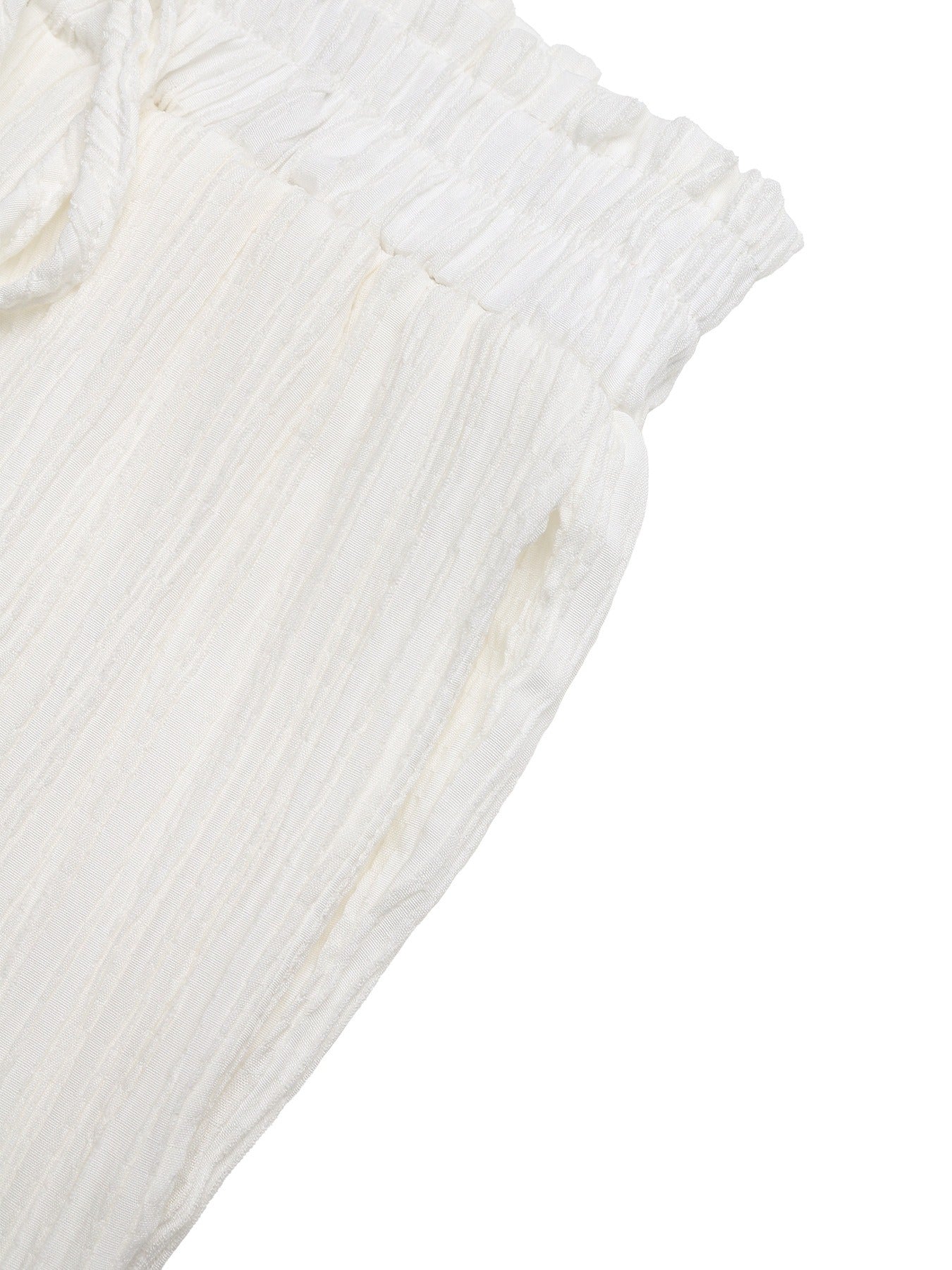 Textured Lace-Panel Straight-Leg Trousers