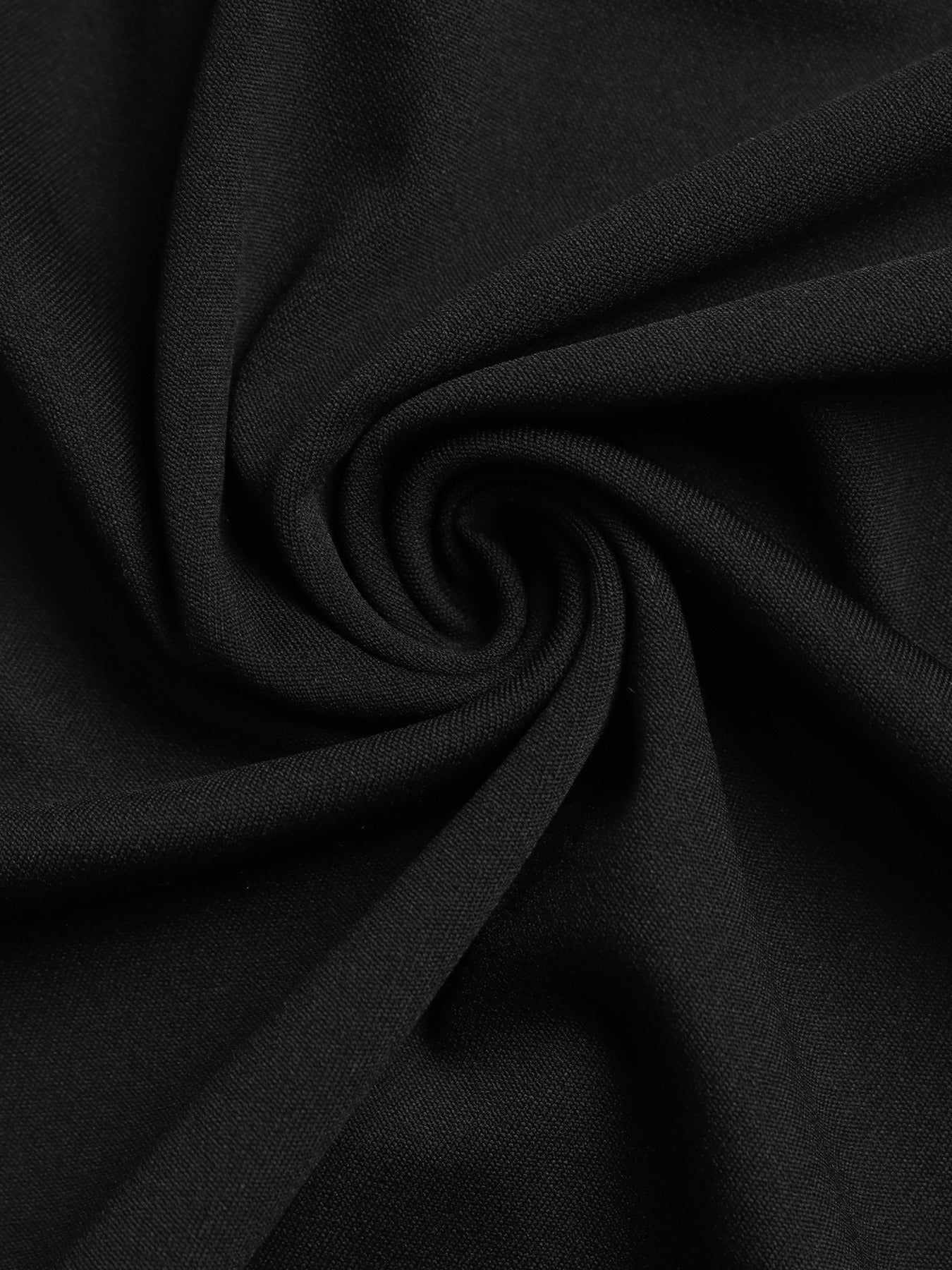 Black Tulle-Trimmed Long-Sleeved Dress
