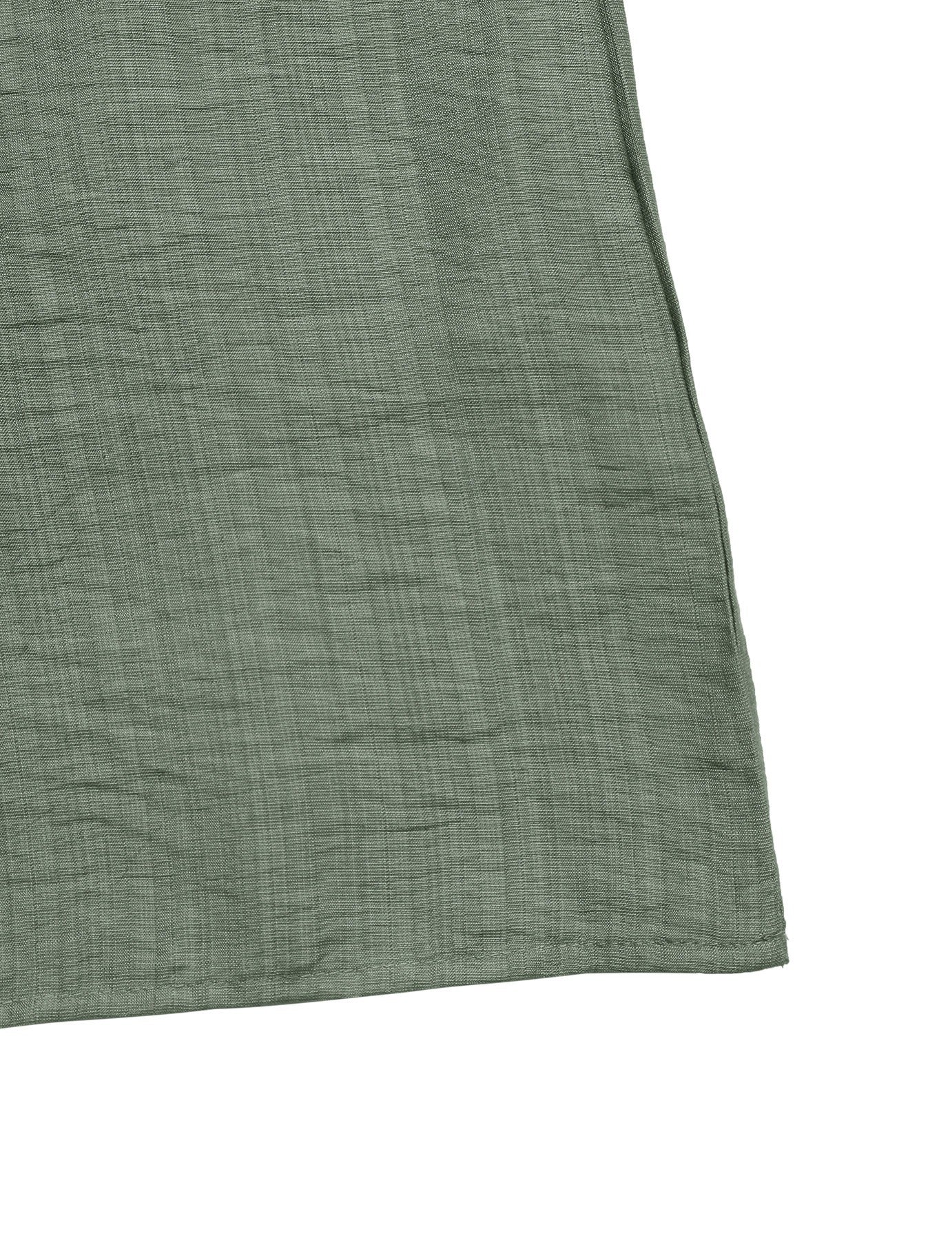Green Pleated Mini Skirt With Pockets