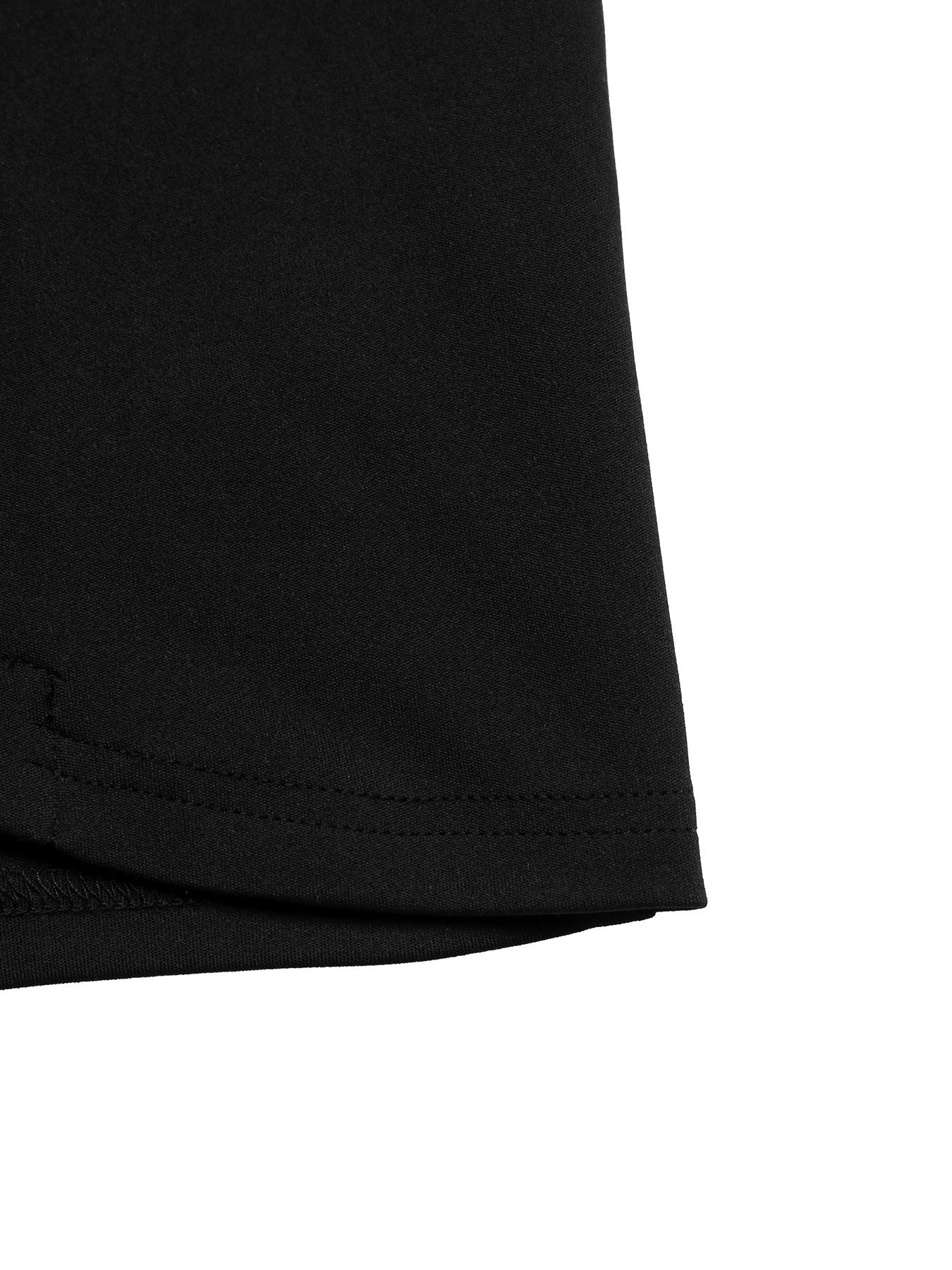 Minimalist Black-And-White Color-Block Fitted Skirt