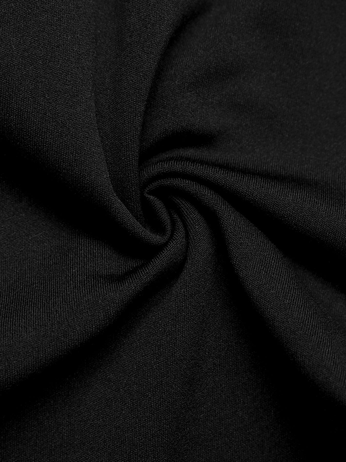 Minimalist Black-And-White Color-Block Fitted Skirt