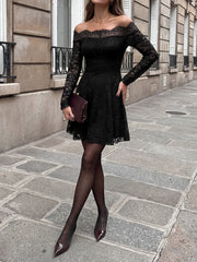 Off-The-Shoulder Lace Dress