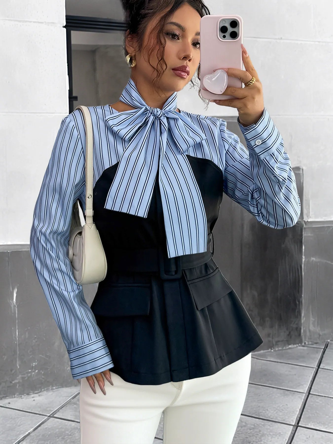 Faux Two-Piece Shirt Top
