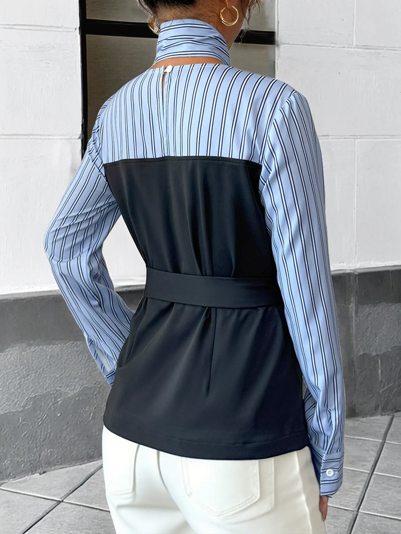 Faux Two-Piece Shirt Top