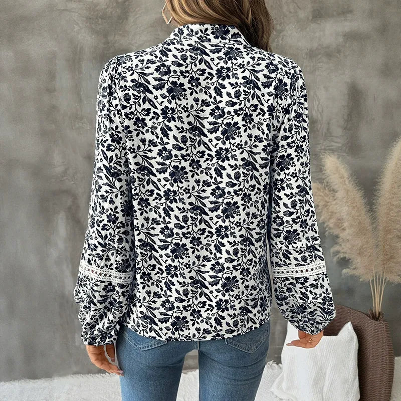 Flowy Long-Sleeved Cinched-Waist Top