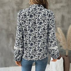 Flowy Long-Sleeved Cinched-Waist Top