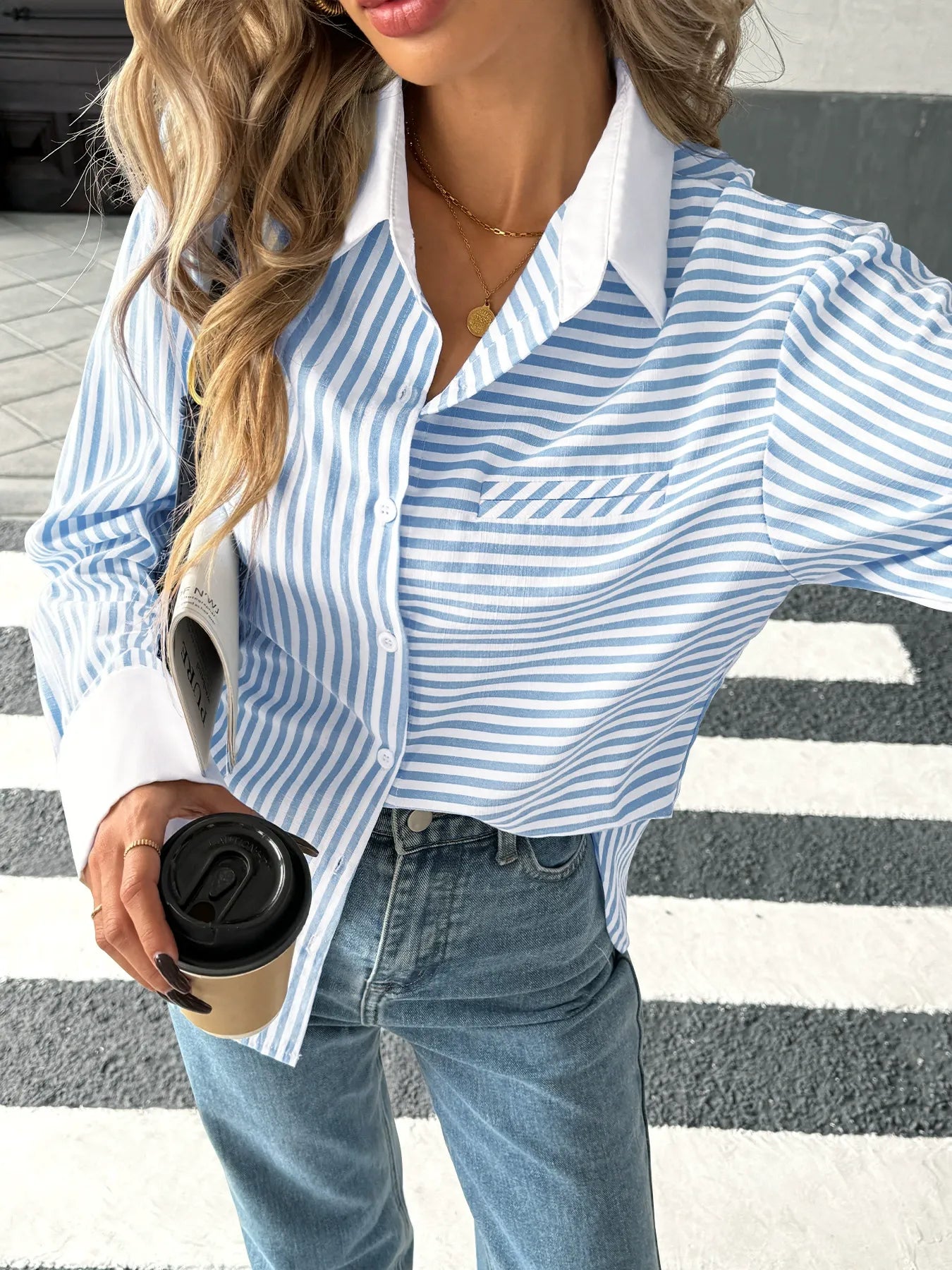 Striped Color-Block Shirt
