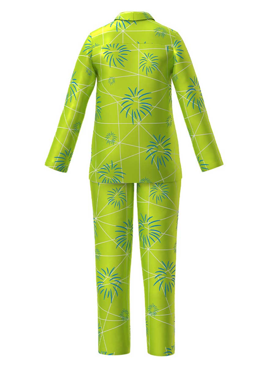 Two Piece Satin Sleep Pajama Set