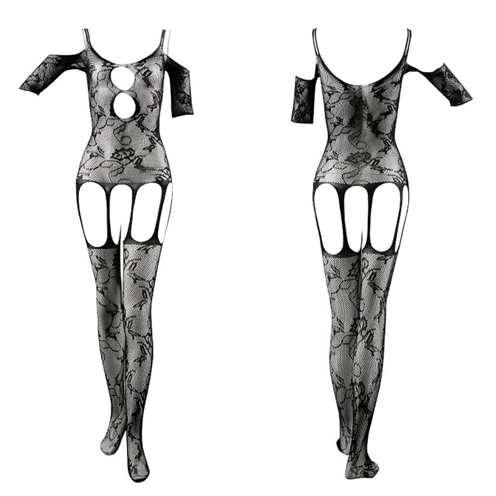 Women's Crotchless Floral Lace Bodystocking