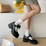 Kawaii Lolita Plateausandalen mit Schleife