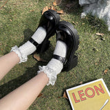 Kawaii Lolita Plateausandalen mit Schleife