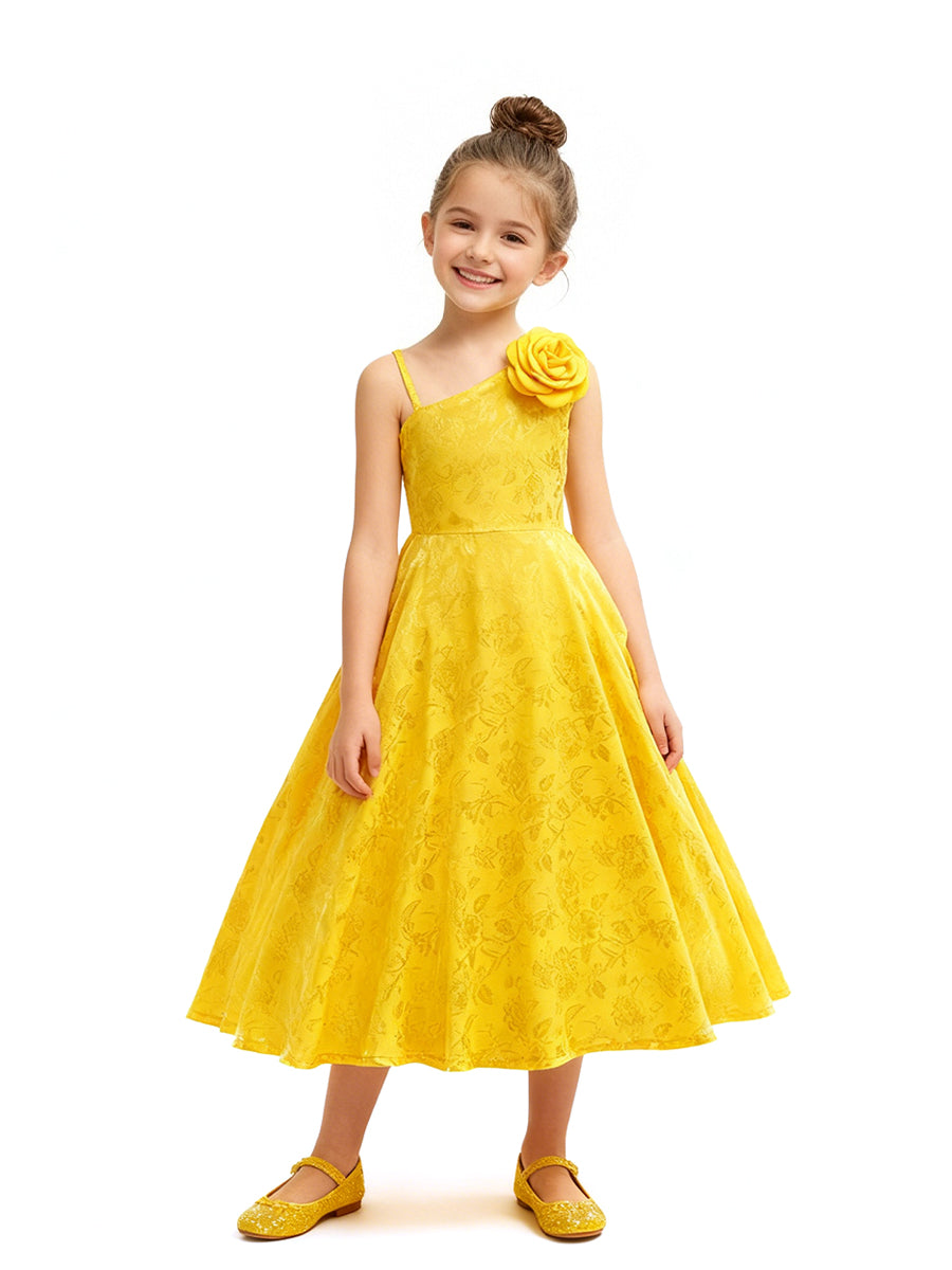 Girls Bunny-Inspired One Shoulder Dress