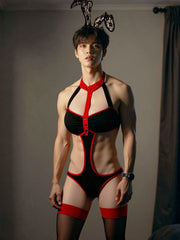 Men's Bunny High Cut Teddy Lingerie