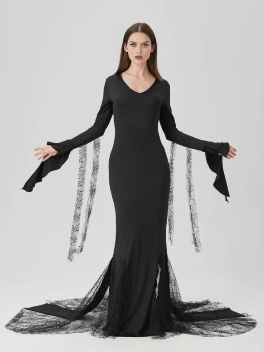 Black Witch Gothic Maxi Dress