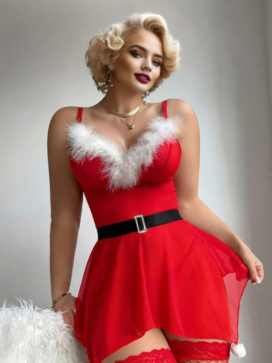 Mrs. Claus A-Line Christmas Dress