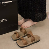 Plain Twist Slide Sandals