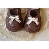 Mary-Jane-Clogs mit Plateausohle und Schleife