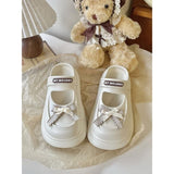 Mary-Jane-Clogs mit Plateausohle und Schleife