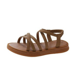 Plateau-Sandalen aus Kunstleder mit überkreuzten Riemen und Slingback