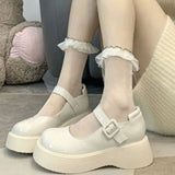 Zapatos Mary Jane lisos con plataforma