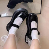 Zapatos Mary Jane lisos con plataforma