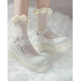 Zapatos Mary Jane lisos con plataforma