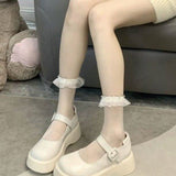 Zapatos Mary Jane lisos con plataforma