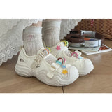 Plateau-Sneaker-Sandalen mit Stern-Applikation