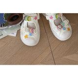Plateau-Sneaker-Sandalen mit Stern-Applikation