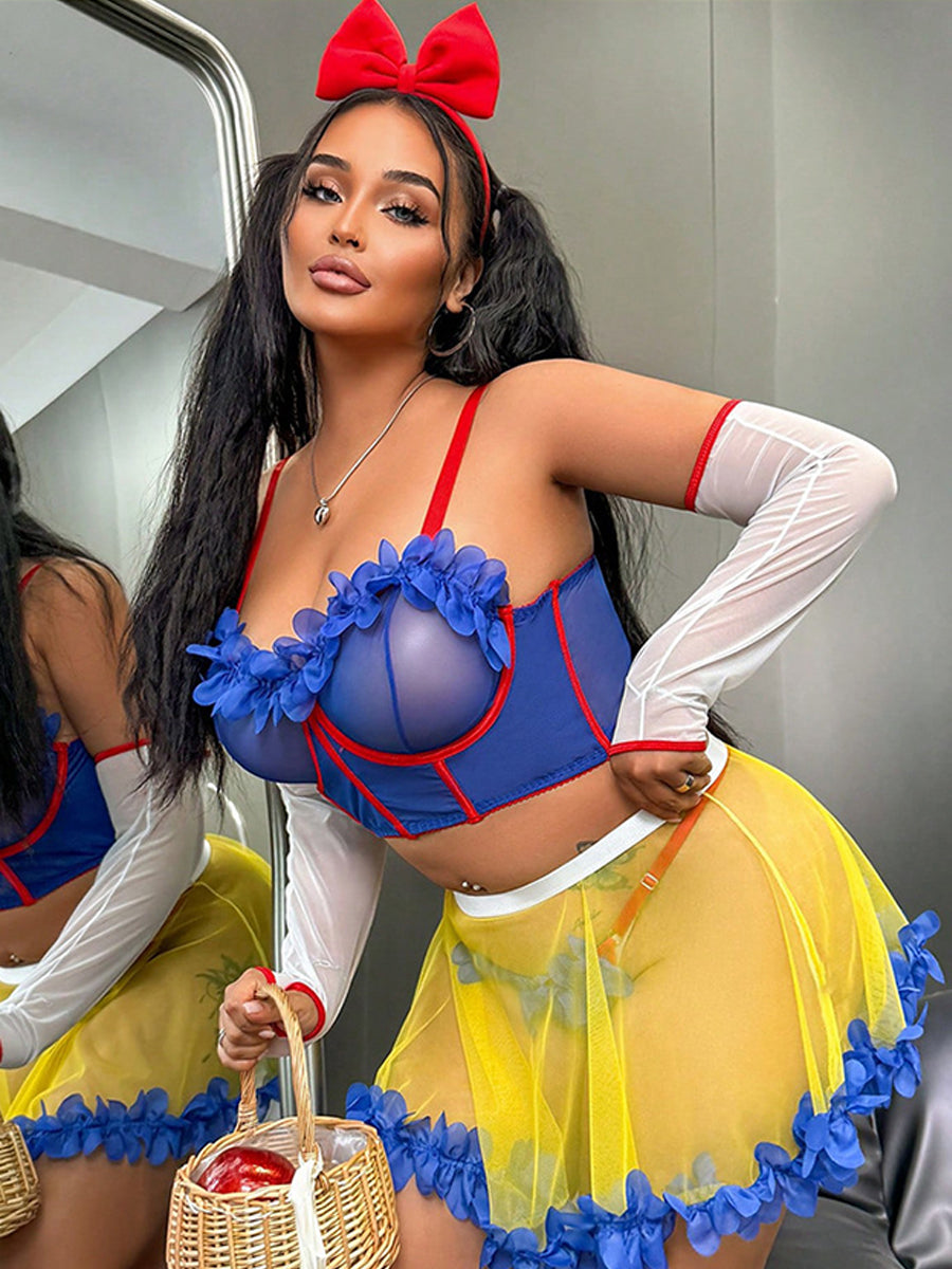 Plus Size Fairytale Mesh Lingerie Set