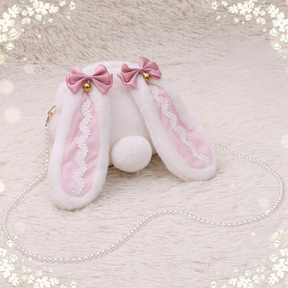 Plush Lolita Bunny Bag Crossbody Rabbit Handbag for Easter
