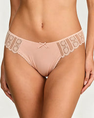 Women's Bow-tie Lace See-through Tulle Breathable Thong