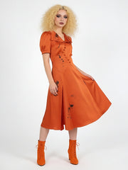 Scary Ink Splatter Print Midi Dress